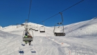 Hohes Licht lift over de piste.